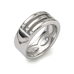 304 Stainless Steel Wide Finger Rings, Stainless Steel Color, 7mm, Inner Diameter: 16mm(RJEW-H230-12A-P)