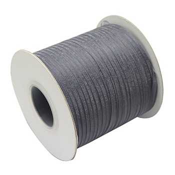 Polyester Organza Ribbon, Gray, 1/8 inch(3mm), 800yards/roll(731.52m/roll)
