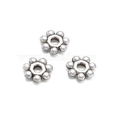 Tibetan Silver Daisy Spacer Beads(TIBE-TA0001-05AS-A)-4