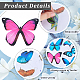 3 Sheets 3 Styles Butterfly PVC Waterproof Self-adhesive Stickers(DIY-CP0009-13)-5