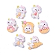 Opaque Cute Cat with Food Resin Decoden Cabochons(RESI-B024-09)-1