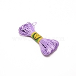 Nylon Thread, Rattail Satin Cord, Round, Lilac, 1.5mm, about 21.87 Yards(20m)/Bundle(OCOR-WH0068-50J)