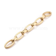 Handmade Opaque Spray Painted Acrylic Cable Chains, with CCB Plastic Linking Rings, Gold, 35x18x6mm, 23x16x8.5mm, about 39.37 inch(1m)/strand(AJEW-JB00798-01)