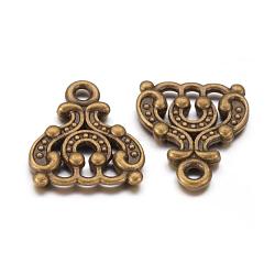 Tibetan Style Chandelier Component Links, Lead Free & Cadmium Free & Nickel Free, Antique Bronze, 14.5x13x2.5mm, Hole: 2mm.(X-MLF0067Y-NF)