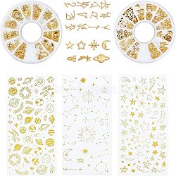 Alloy Cabochons, Nail Art Decoration Accessories, Making Jewelry Filling for DIY Jewelry, Golden(MRMJ-OC0001-45)
