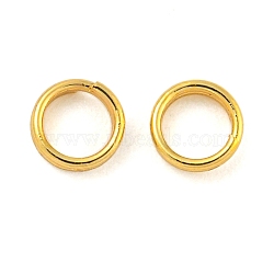 Brass Split Rings, Double Loops Jump Rings, Real 18K Gold Plated, 4x1.5mm, Inner Diameter: 3mm, Single Wire: 0.5mm(KK-N254-41G)