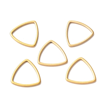 201 Stainless Steel Linking Rings, Triangle, Golden, 12x11.5x1mm