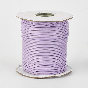 Eco-Friendly Korean Waxed Polyester Cord, Thistle, 3mm, about 41.01~41.56 Yards(37.5~38m)/Roll