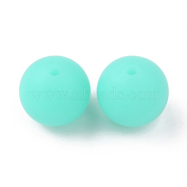 Turquoise Round Silicone Beads