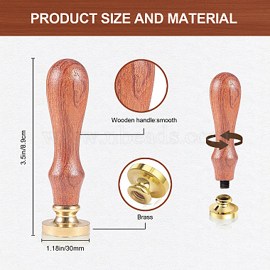 латунный штамп с восковой печатью с ручкой(AJEW-WH0184-1027)-2