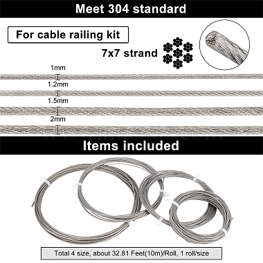 BENECREAT 4Roll 304 Stainless Steel Wire(TWIR-BC0001-39)-2