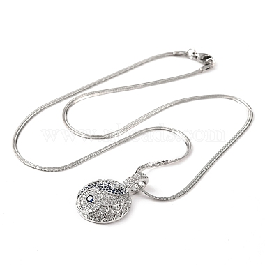 Colliers à pendentif yin-yang en laiton micro pavé de zircone cubique(NJEW-K273-01P)-3