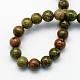 Natural Unakite Round Beads Strands(G-S175-4mm)-2
