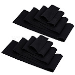Polyester Ribbing Fabric for Cuffs, Waistbands Neckline Collar Trim, Black, 72x1mm, 1 yard/pc(FIND-WH0139-852B)