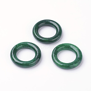 Natural Myanmar Jade/Burmese Jade Pendants, Dyed, Ring, 22x4.5mm, Hole: 12mm(G-E418-06)
