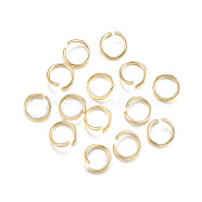 304 Stainless Steel Jump Rings, Open Jump Rings, Real 18k Gold Plated, 20 Gauge, 7x0.8mm(A-STAS-F084-21G)