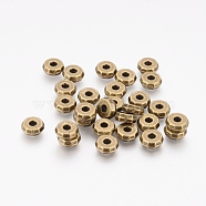 Tibetan Style Spacer Beads, Cadmium Free & Lead Free, Rondelle, Antique Bronze, 8x3mm, Hole: 2mm(LF0612Y-AB)