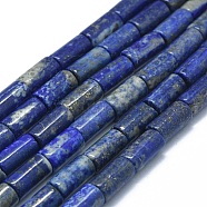 Natural Lapis Lazuli Beads Strands, Column, 15~17x7.5~8mm, Hole: 1.2mm, about 24~25pcs/strand, 14.7~15.5 inch(37.5~39.5cm)(G-F631-F06)