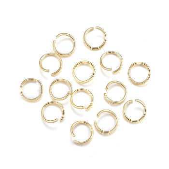 304 Stainless Steel Jump Rings, Open Jump Rings, Real 18k Gold Plated, 20 Gauge, 7x0.8mm