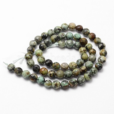 Natural African Turquoise(Jasper) Beads Strands(G-D840-15-4mm)-2