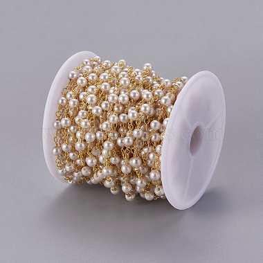 Chaînes de perles d'imitation acrylique faites à la main de 3.28 pieds(X-CHC-K007-H01)-3