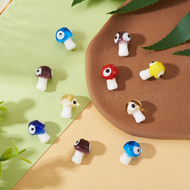 10St&uuml;ck handgemachte Lampwork-Perlen mit b&ouml;sem Blick(LAMP-TA0001-80)-4