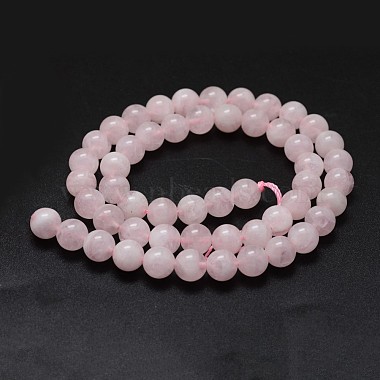 Madagascar naturel rose perles de quartz brins(G-K285-33-6mm-01)-2