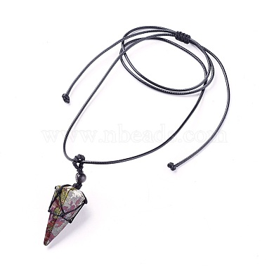 Natural & Synthetic Mixed Stone Pendants Necklaces(NJEW-E140-A)-2