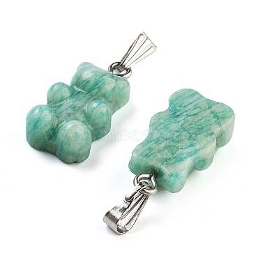 pendentifs amazonite naturelles(G-G854-01P-12)-2