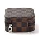 Tartan Square PU Leather Jewelry Storage Zipper Boxes(PAAG-PW0007-01A)-3