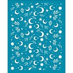 Silk Screen Printing Stencil, for Painting on Wood, DIY Decoration T-Shirt Fabric, Moon Pattern, 100x127mm(DIY-WH0341-191)