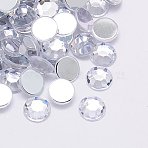 Imitation Taiwan Acrylic Rhinestone Cabochons, Faceted, Half Round, Clear, 3x1mm, about 10000pcs/bag(GACR-A002-3mm-01)