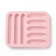 DIY Double Tipped Crayon Food Grade Silicone Molds, Crayon Recycling Mold, Resin Casting Molds, Pink, 167x137x14mm, Hole: 6mm, Inner Diameter: 78~120x18~20mm(DIY-B057-04)