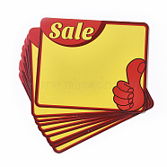 Blank Sales Price Label Tags, Display Tags Sale Signs for Retail Store Party Favors, Rectangle with Word Sale, Yellow, 16.7x14x0.3cm(DIY-WH0151-31C)