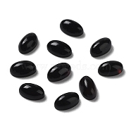 Natural Black Agate Cabochons, Oval, 5x3x2mm(G-K337-11)