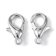 Zinc Alloy Lobster Claw Clasps, Parrot Trigger Clasps, Cadmium Free & Nickel Free & Lead Free, Platinum, 12x6mm, Hole: 1.2mm(E102-NF)