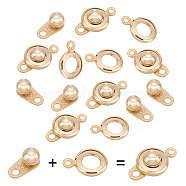 Unicraftale 30 Sets 201 Stainless Steel Snap Clasps, Golden, 15x9x5mm, Hole: 1.5~1.8mm(STAS-UN0045-17)