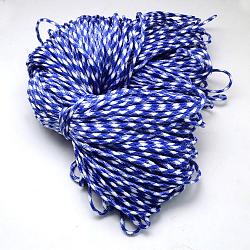 7 Inner Cores Polyester & Spandex Cord Ropes, for Rope Bracelets Making, Blue, 4mm, about 109.36 yards(100m)/bundle, 420~500g/bundle(RCP-R006-126)