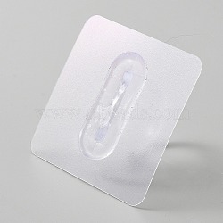 Plastic Hook Rings, Self Adhesive Spray Bottle Holder, Rod Bracket for Clothes Hanger, Toothpaste, Closet Rod, Kitchen & Bathroom & Living Room Supplies, Clear, 70x70x40mm, Hole: 24.5mm(KY-WH0046-03)