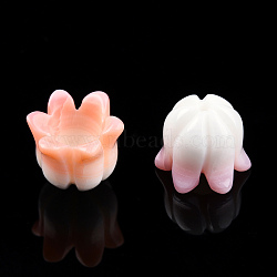 Natural Shell Bead Caps, 6-Petal, Lily of the Valley, Pink, 8x8x7mm, Hole: 1mm(SSHEL-N032-57A)