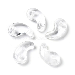 Natural Quartz Crystal Pendants, Rock Crystal Pendants, Comma Shaped Charms, 23x13x6.5mm, Hole: 2mm(G-P469-13C-01)