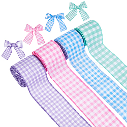 4 Rolls 4 Colors  Polyester Ribbon, Clothes Accessories, Easter Themes, Mixed Color, 2-1/2 inch(63~64mm), 1 roll/color(OCOR-WR0002-02)