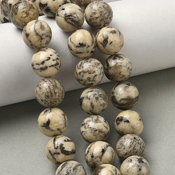 Natural Feldspar Beads Strands, Round, 14~14.5mm, Hole: 1.4mm, about 28~30pcs/strand, 15.47~16.65''(39.3~42.3cm)