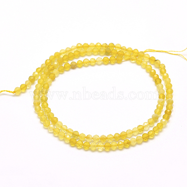 Natural Yellow Opal Beads Strands(G-F509-07-4mm)-2