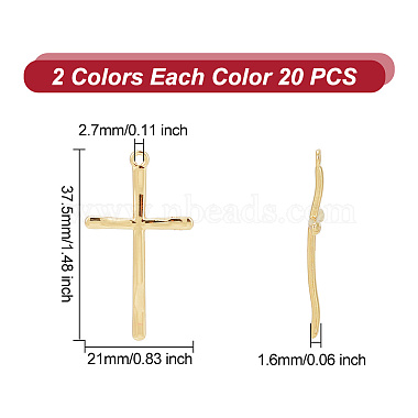 40Pcs 2 Colors Rack Plating Alloy Pendants(FIND-AR0003-78)-2