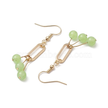 boucles d'oreilles pendantes en verre imitation jade(EJEW-JE05924-03)-4