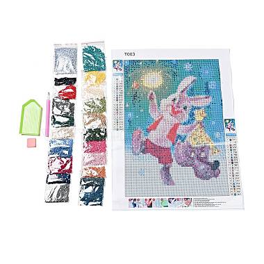 DIY Easter Theme Rabbit Pattern Full Drill Diamond Painting Canvas Kits(DIY-G074-01B)-4