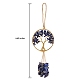 Wire Wrapped Chips Natural Lapis Lazuli Big Pendant Decorations(HJEW-SZ0001-27G)-2