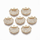 Brass Micro Pave Clear Cubic Zirconia Charms(KK-R134-029-NF)-1