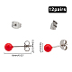 304 Stainless Steel Spray Painted Stud Earrings(EJEW-UN0001-42P)-4